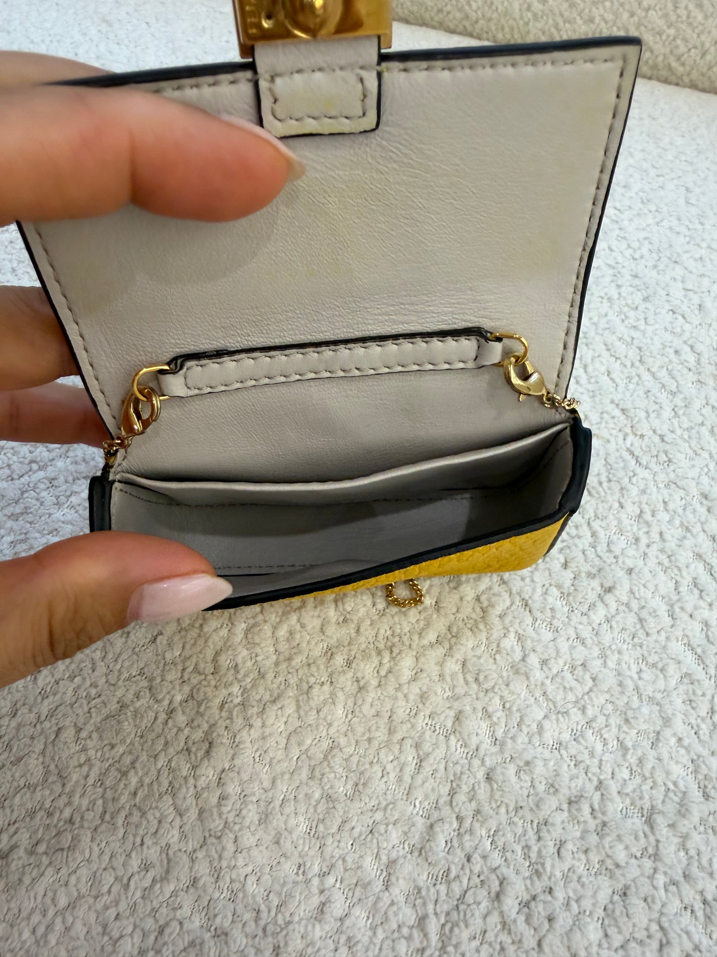 Fendi Nano Baguette in yellow