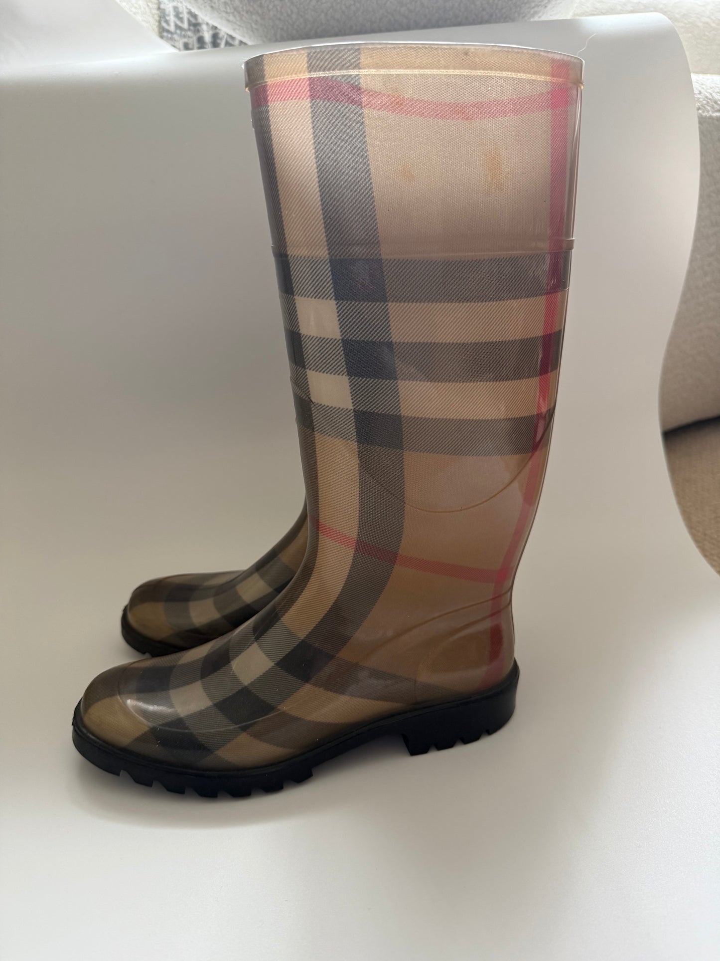 Burberry rain boots