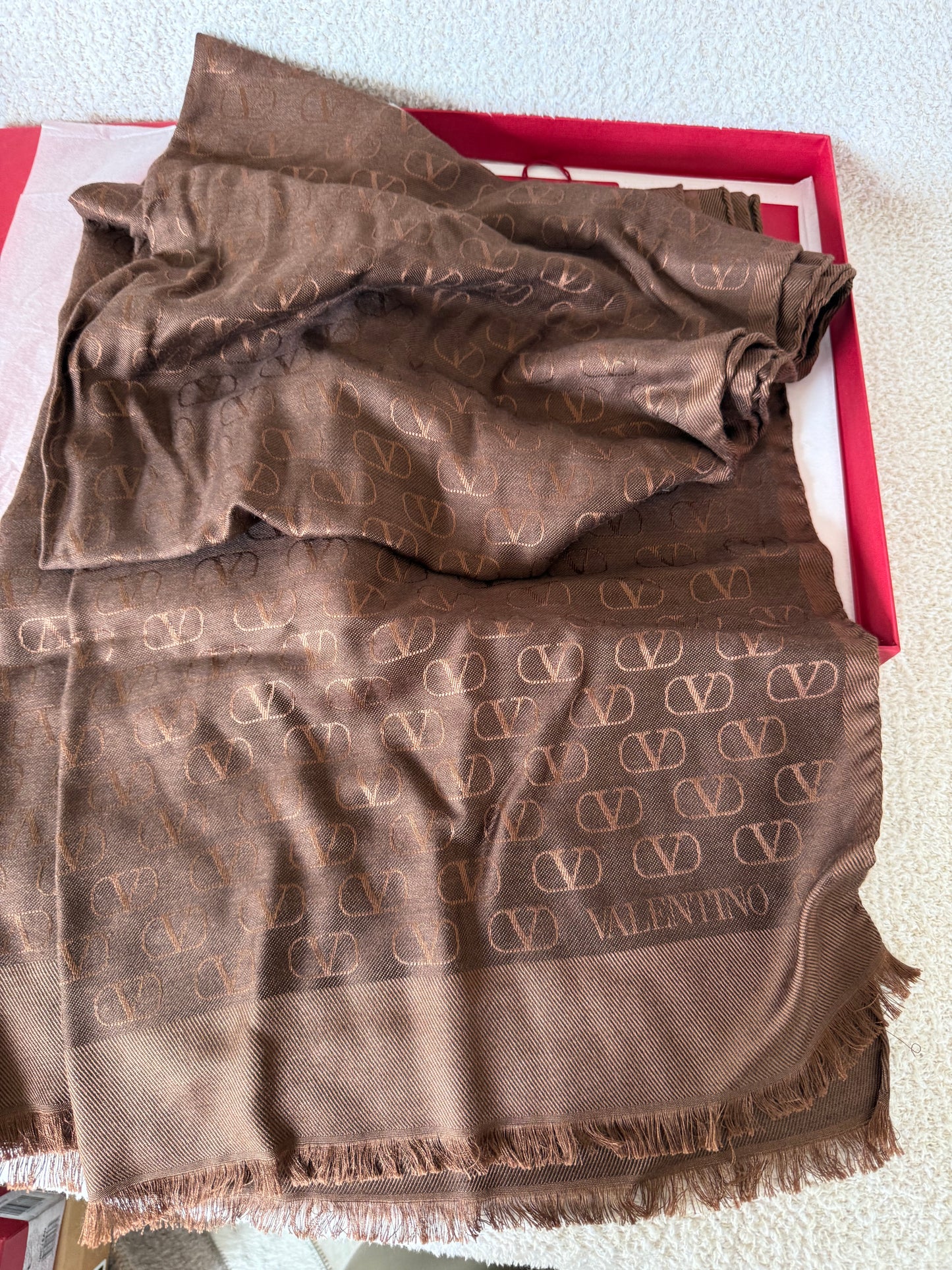 Valentino V logo scarf