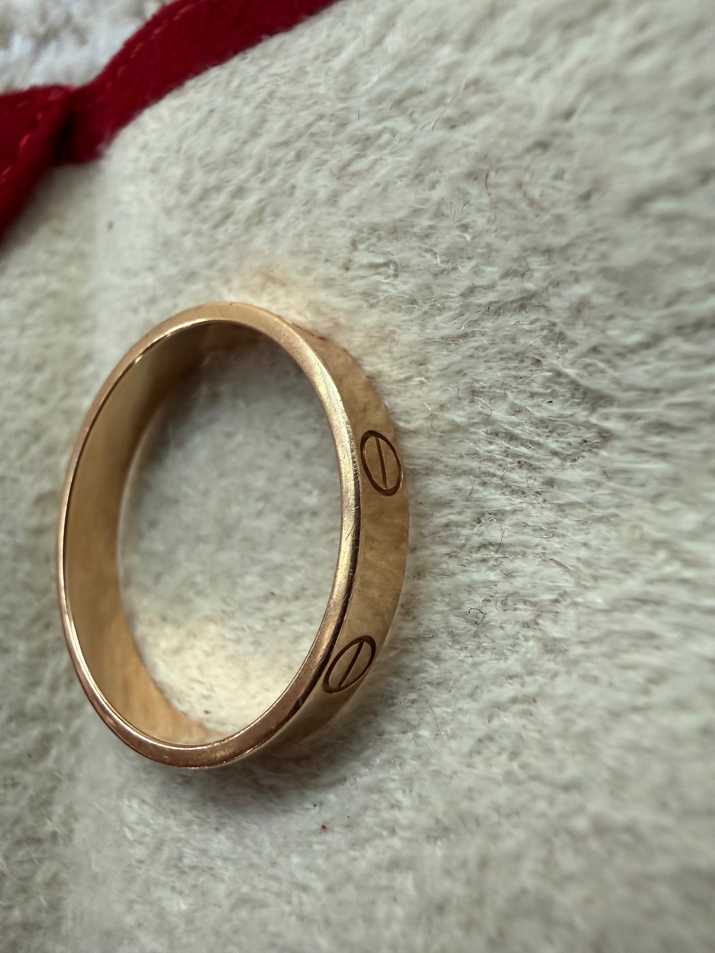 Cartier love ring goes good size 63