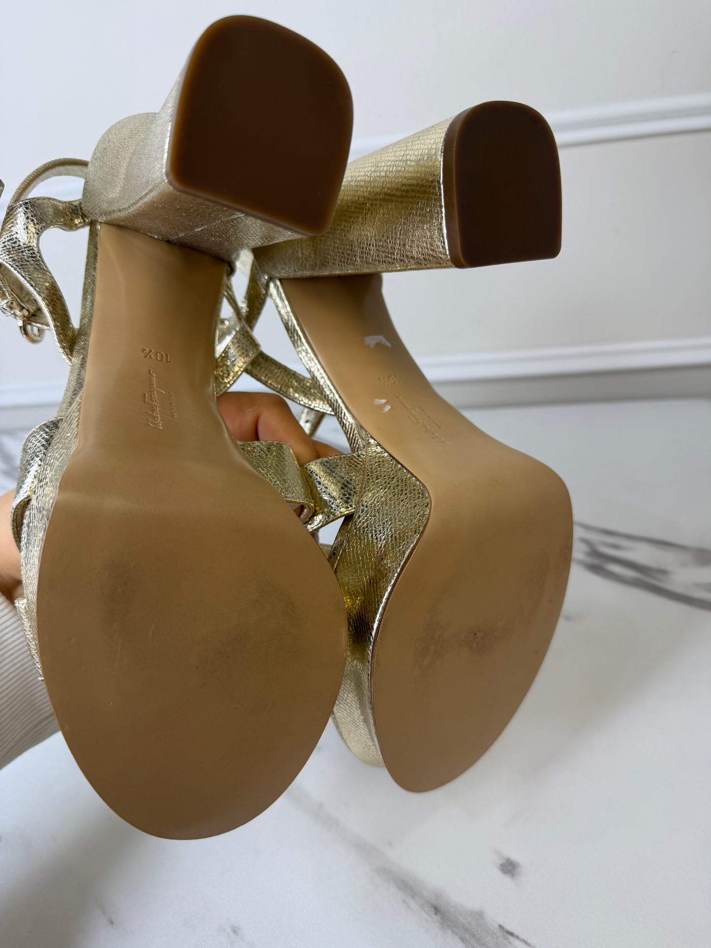 Salvador Ferragamo Platform Sandals , Size 10.5