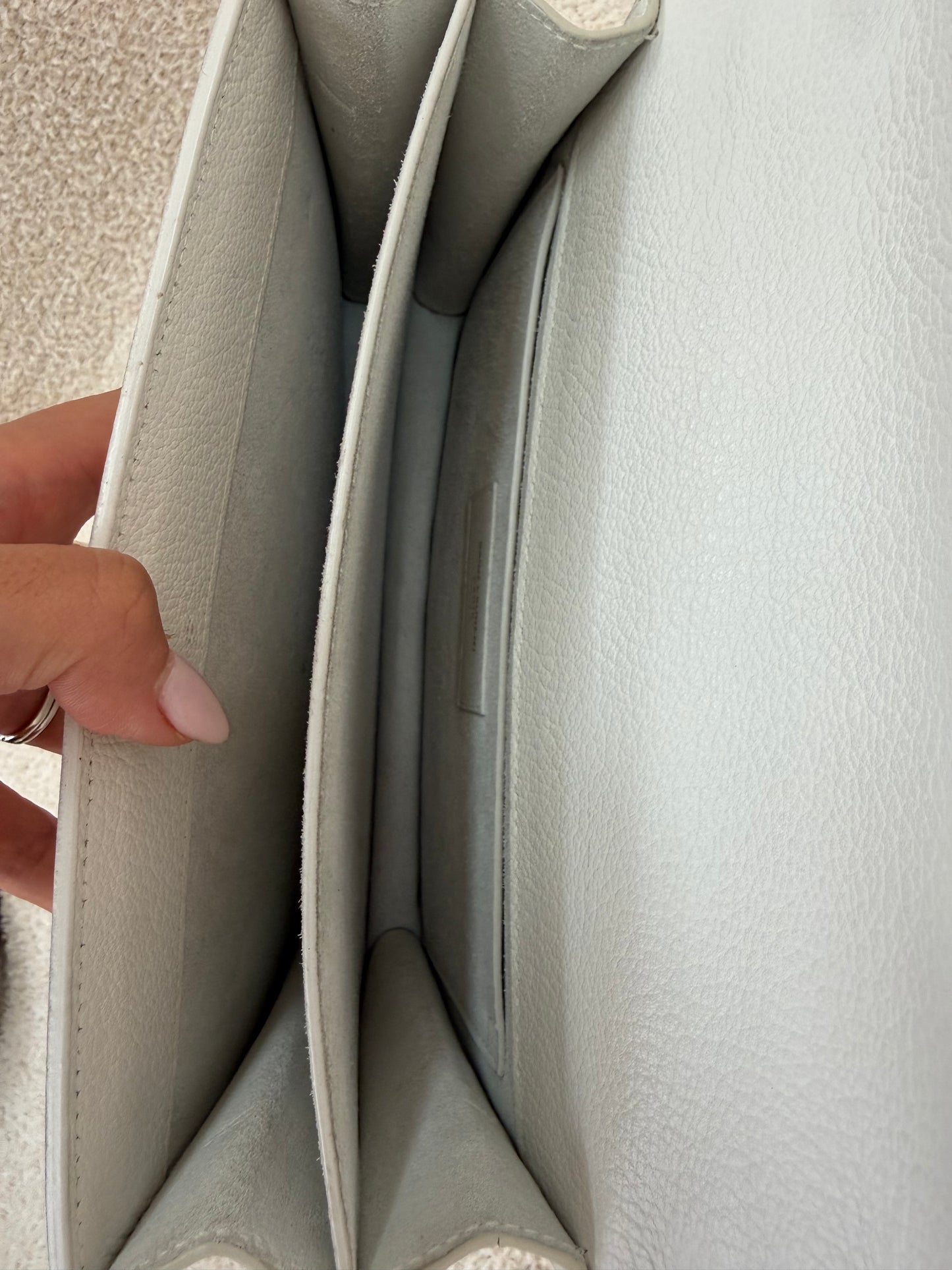 Saint Laurent YSL medium sunset white/silver bag