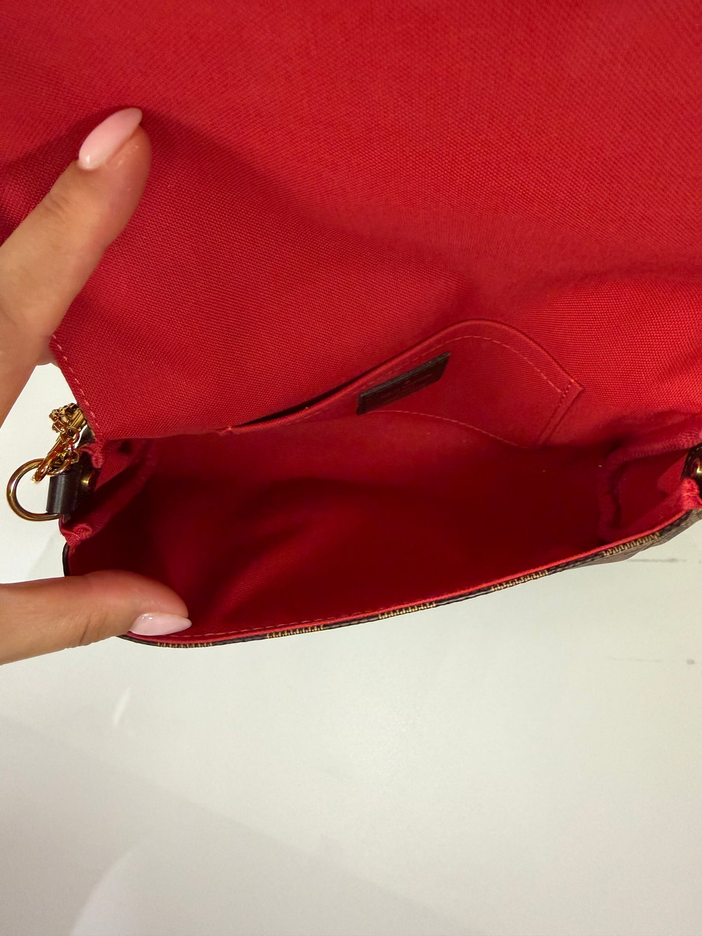 Louis Vuitton Damier Ebene Clutch/ Cross Body Bag, Small size