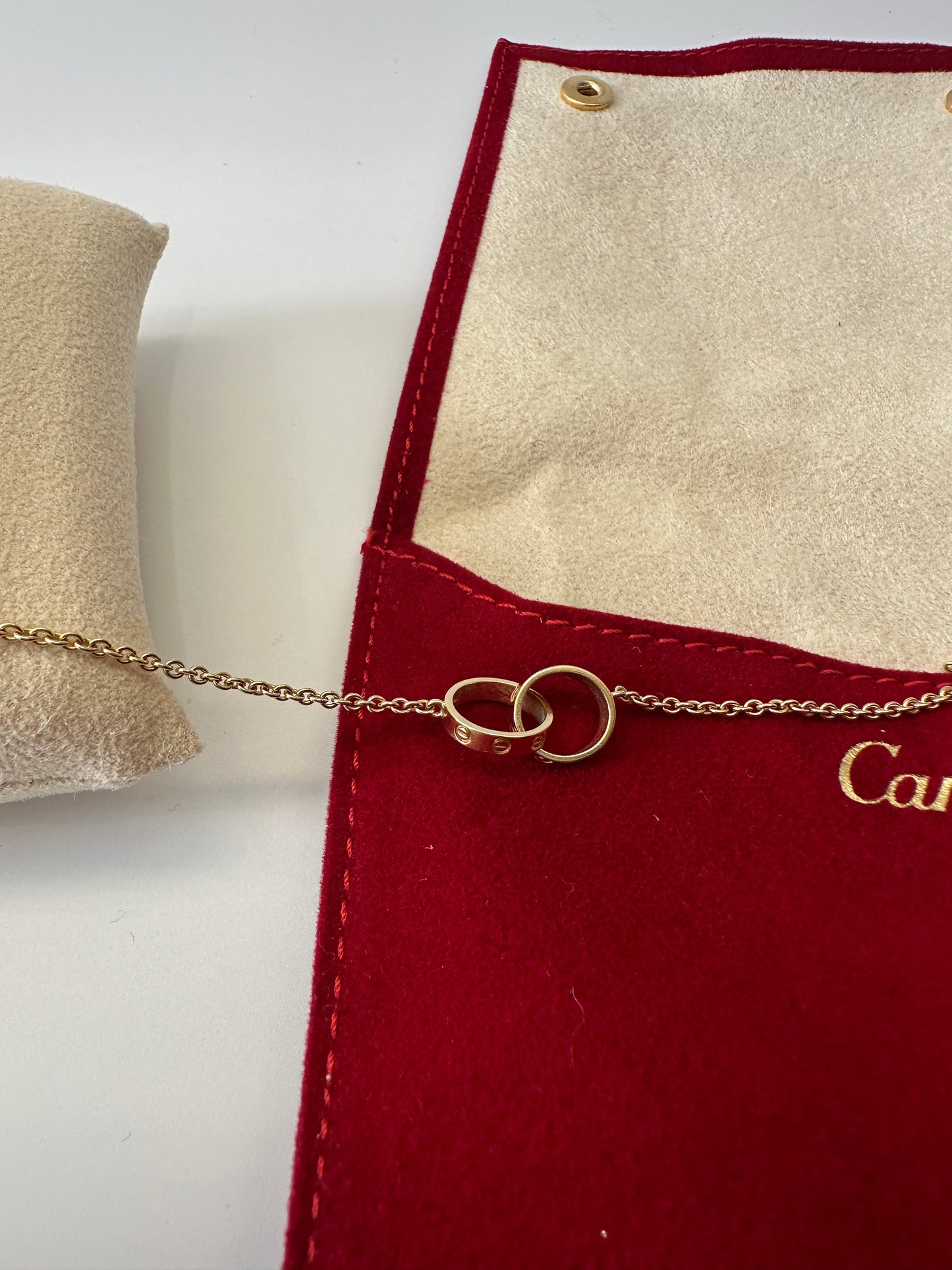 Cartier love bracelet on chain