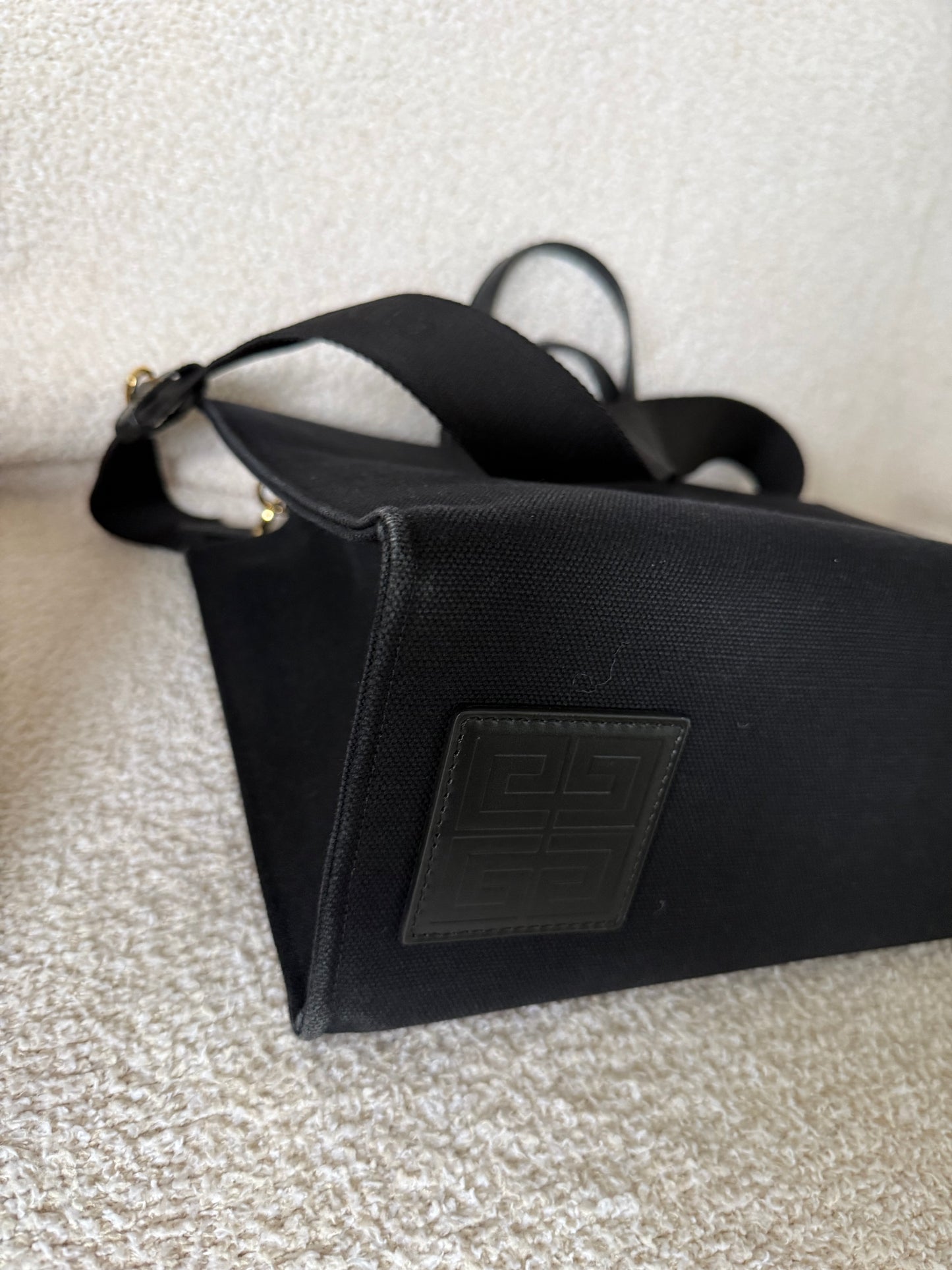 Givenchy black canvas G tote bag