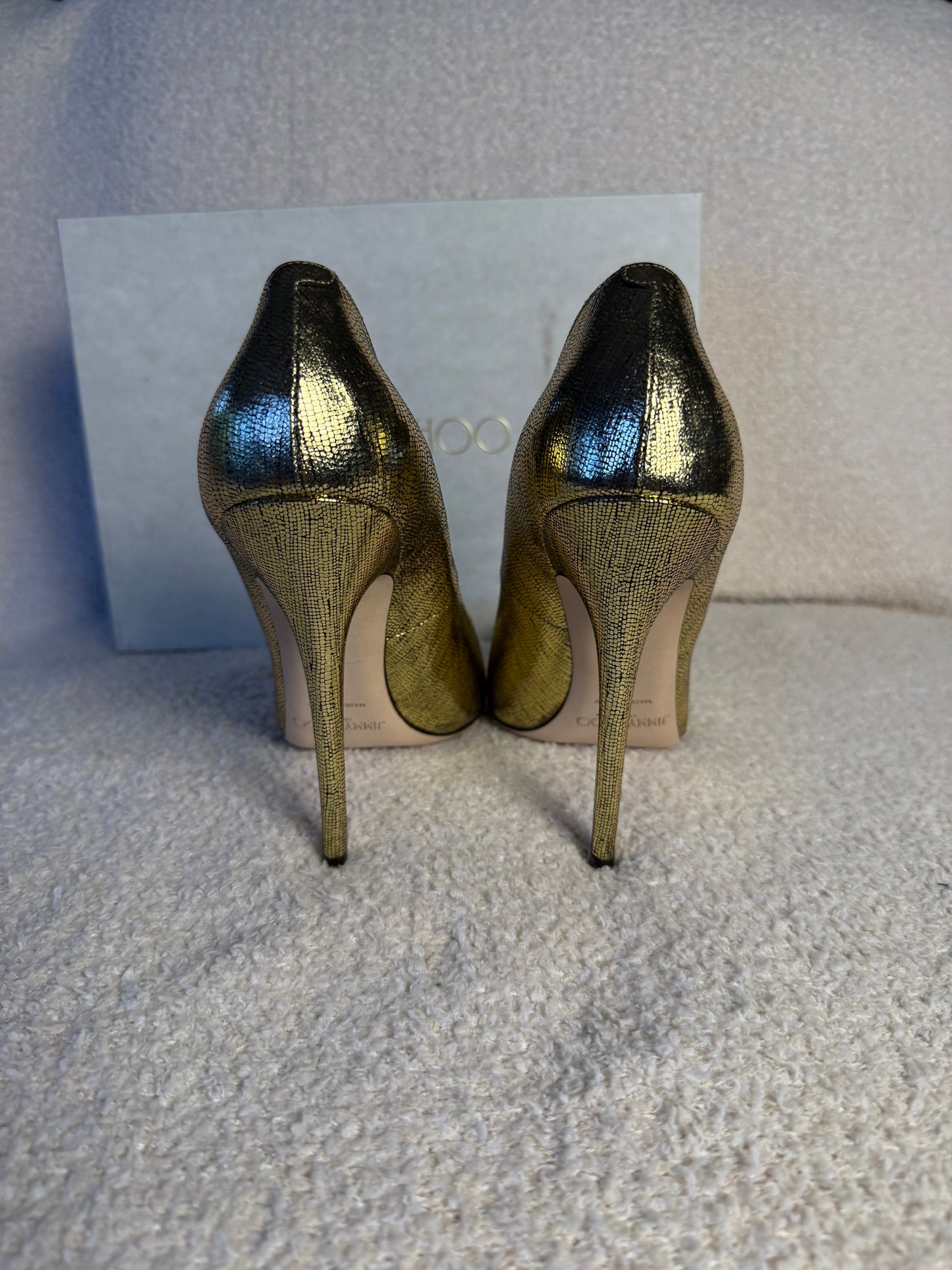 Jimmy Choo Anouk gold pump
