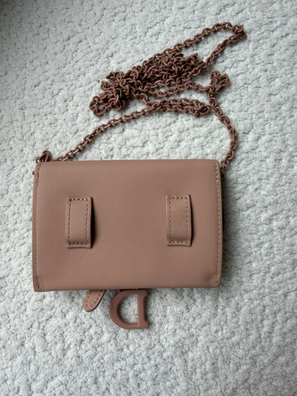 Dior Card Case/ wallet with chain strap