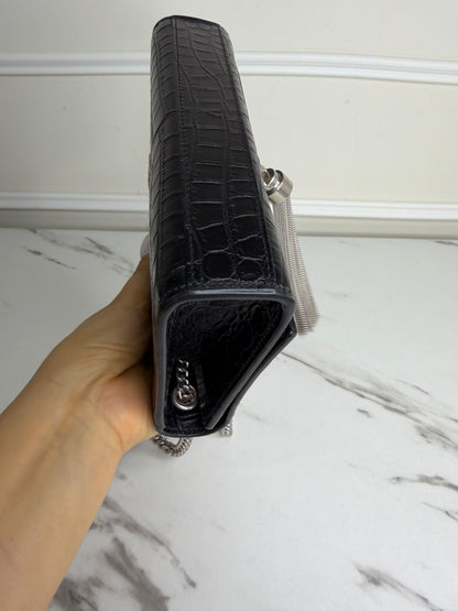 Saint Laurent Croc Kate tassel bag,