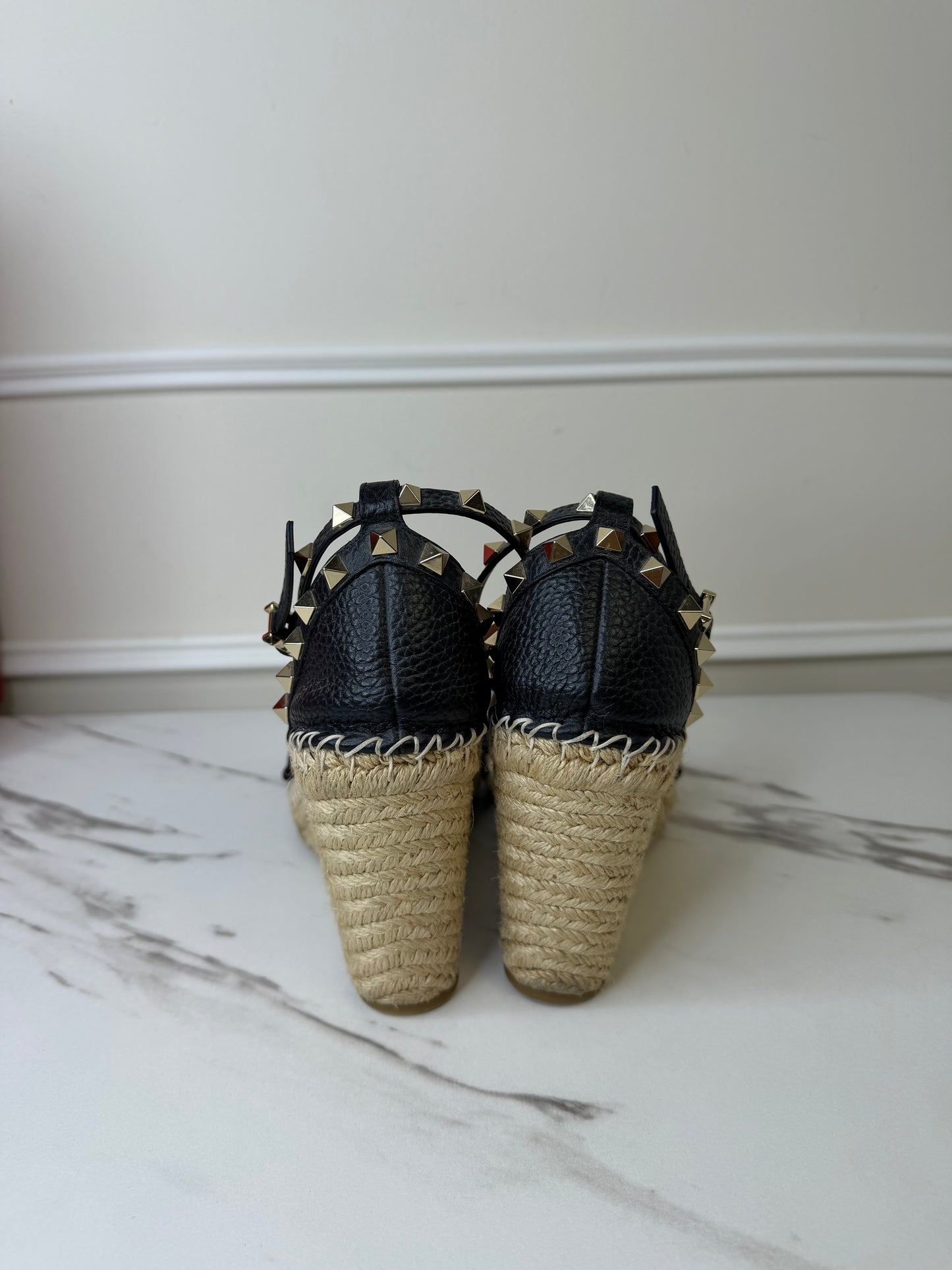 Valentino Rock Stud Wedges, Size 30