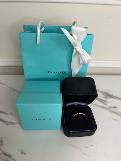 Tiffany & Co 18k True Band with Dimond