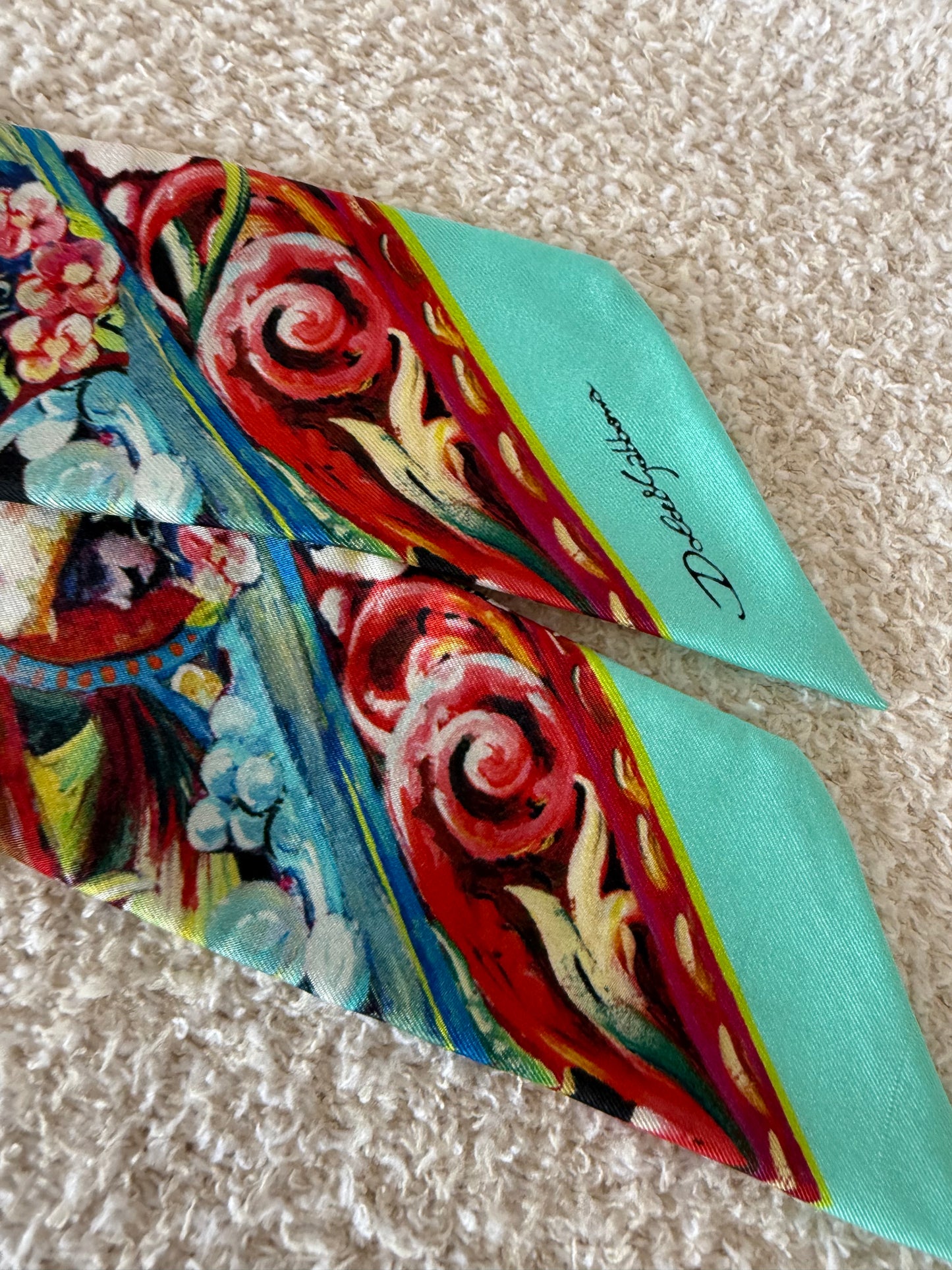Dolce & Gabbana floral silk scarf