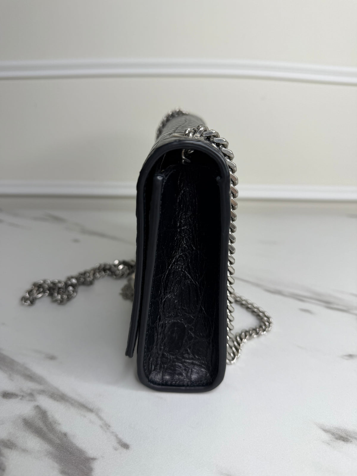 Saint Laurent Croc Kate tassel bag,