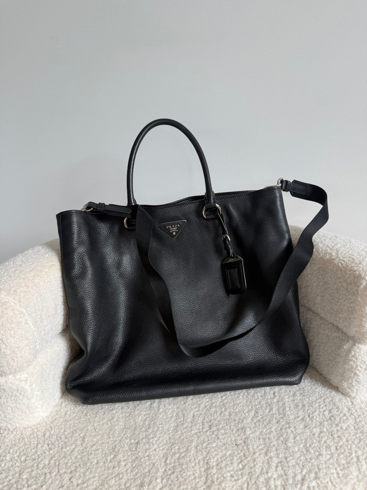 Prada Vitello Daino leather tote bag