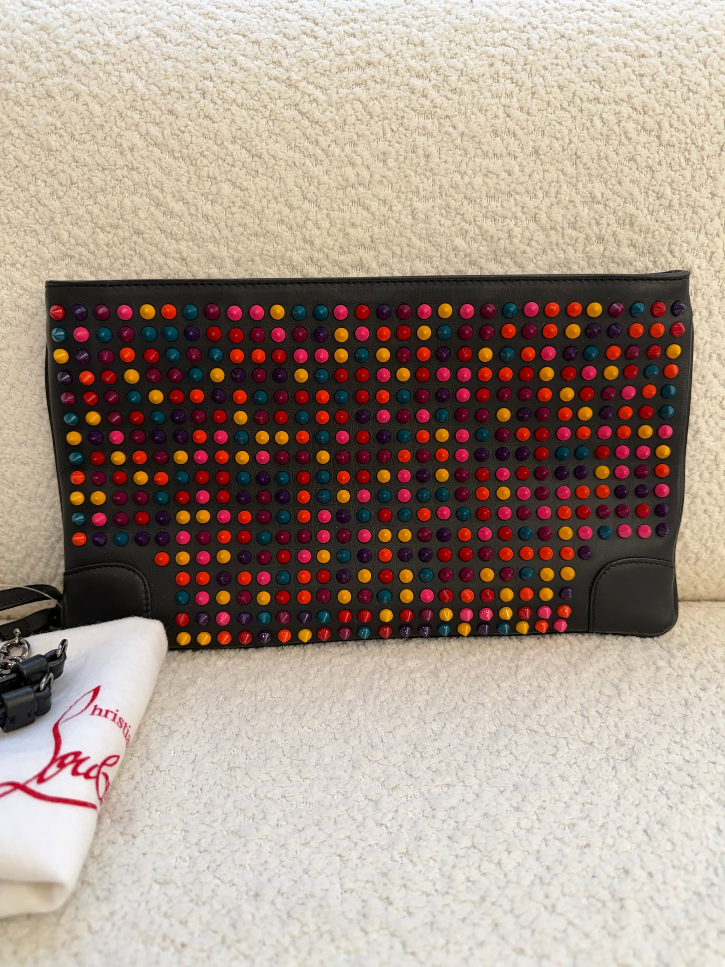Christian Louboutin spiked bag 
RRP $1290