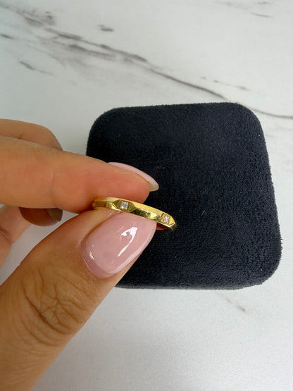 Tiffany & Co 18k True Band with Dimond