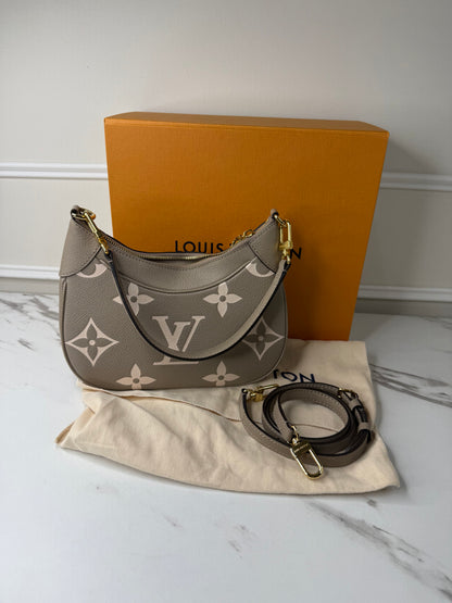 Louis Vuitton Bagatelle NM shoulder bag in tourterelle creme bicolour monogram empreinte leather