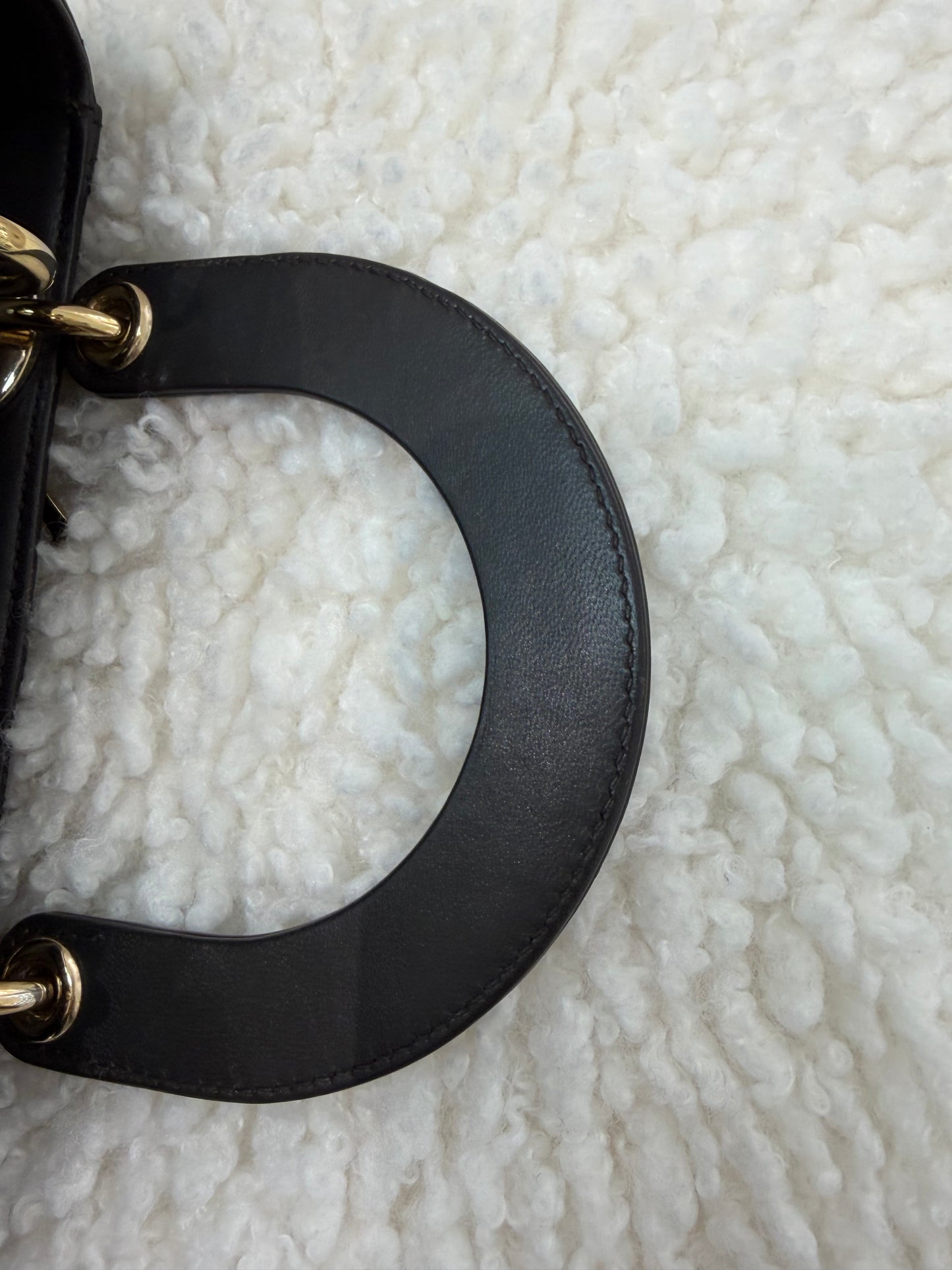 Lady Dior , Size Small, Grey/ Gold