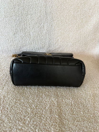 Saint Laurent Loulou small black lambskin bag