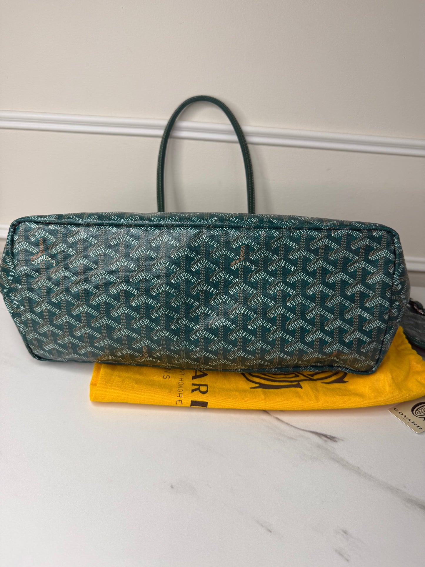 Goyard Saint Louis PM tote bag in green Goyardine coated canvas
