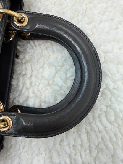 Lady Dior , Size Small, Grey/ Gold