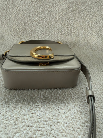 Chloe Mini C top handle bag with shoulder strap