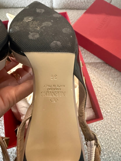 Valentino Rockstud slingback kitten heels size 36
