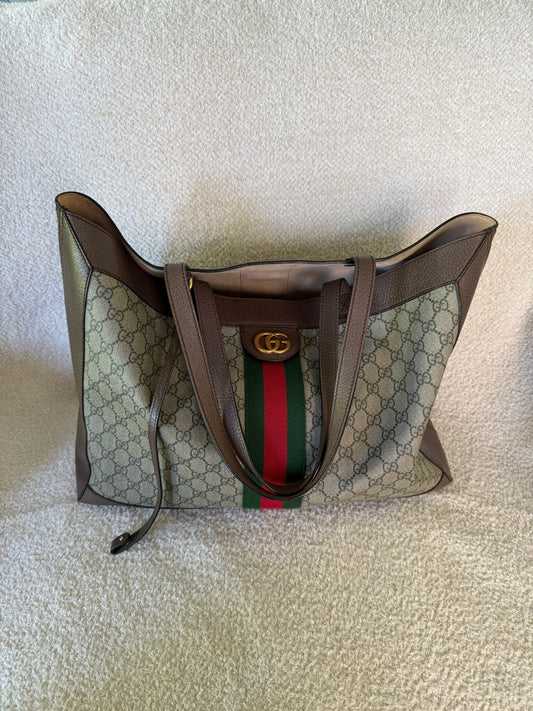 Gucci Ophidia leather tote