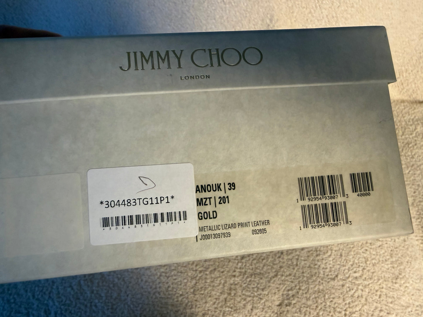 Jimmy Choo Anouk gold pump