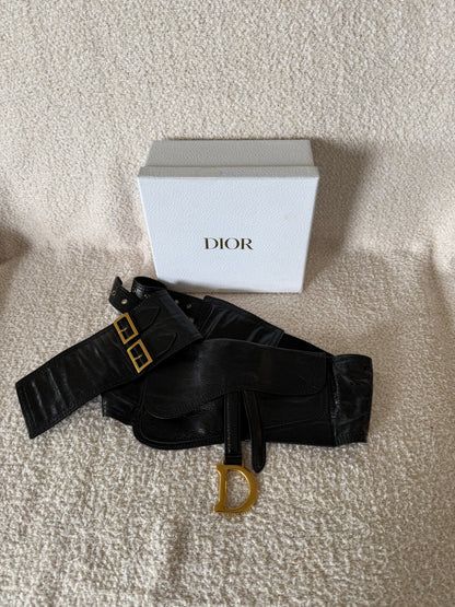 Dior Black Saddle Belt