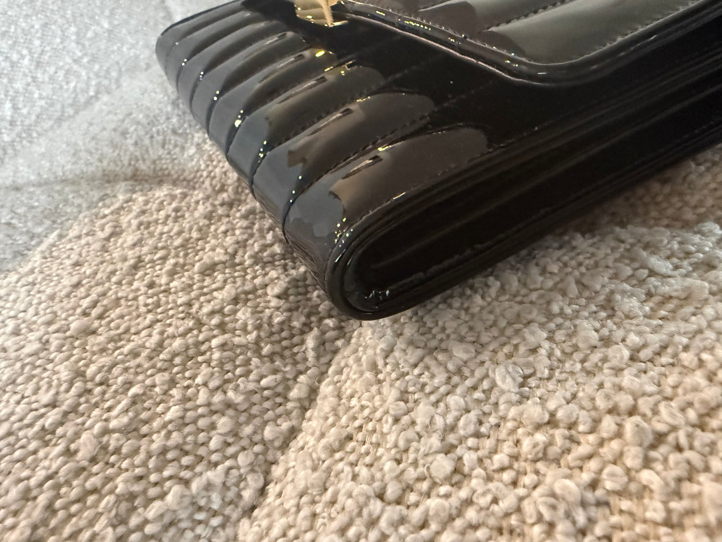 Saint Laurent Small Vicky Quilted Patent