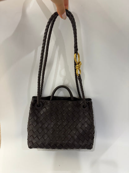 Bottega Veneta Andiamo Small Leather Top Handle Bag