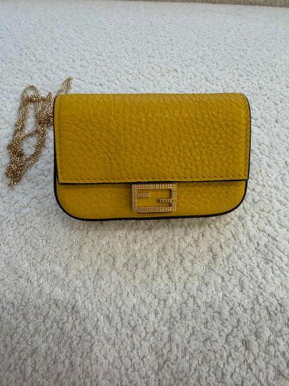 Fendi Nano Baguette in yellow