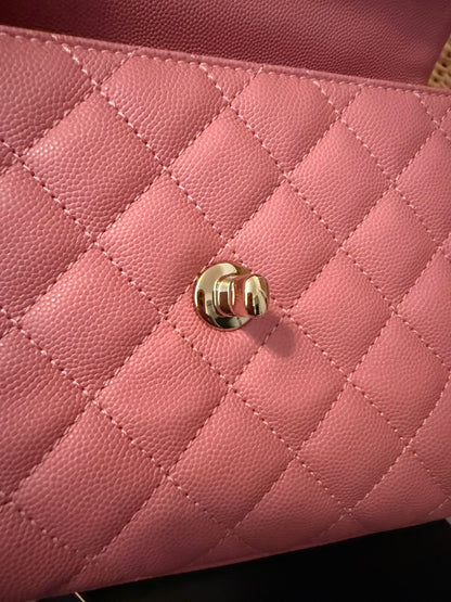 Chanel Coco handle small caviar pink LGHW