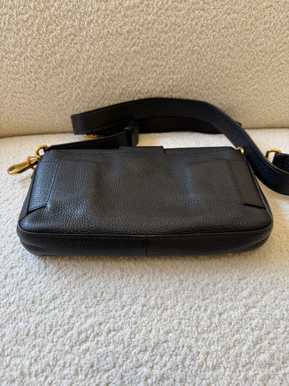 Fendi Baguette black leather bag