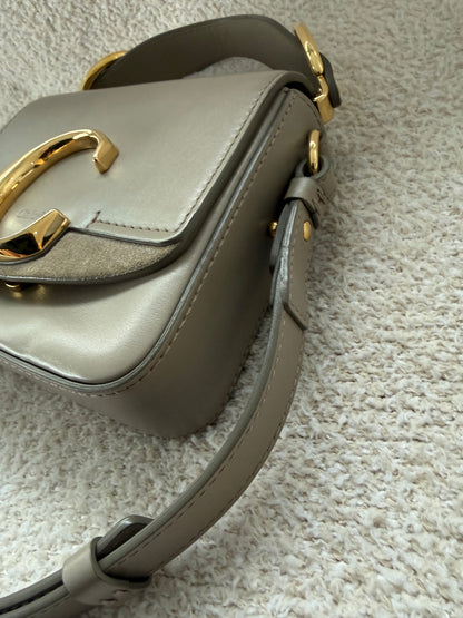 Chloe Mini C top handle bag with shoulder strap