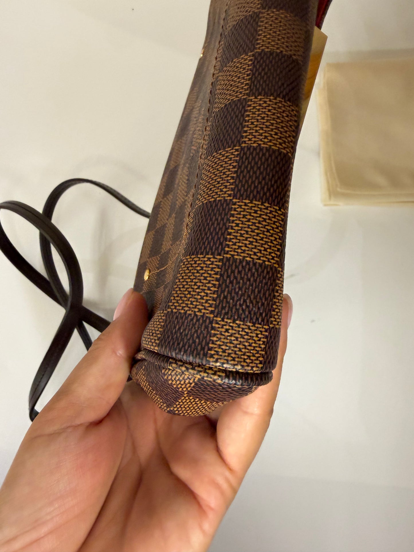 Louis Vuitton Damier Ebene Clutch/ Cross Body Bag, Small size