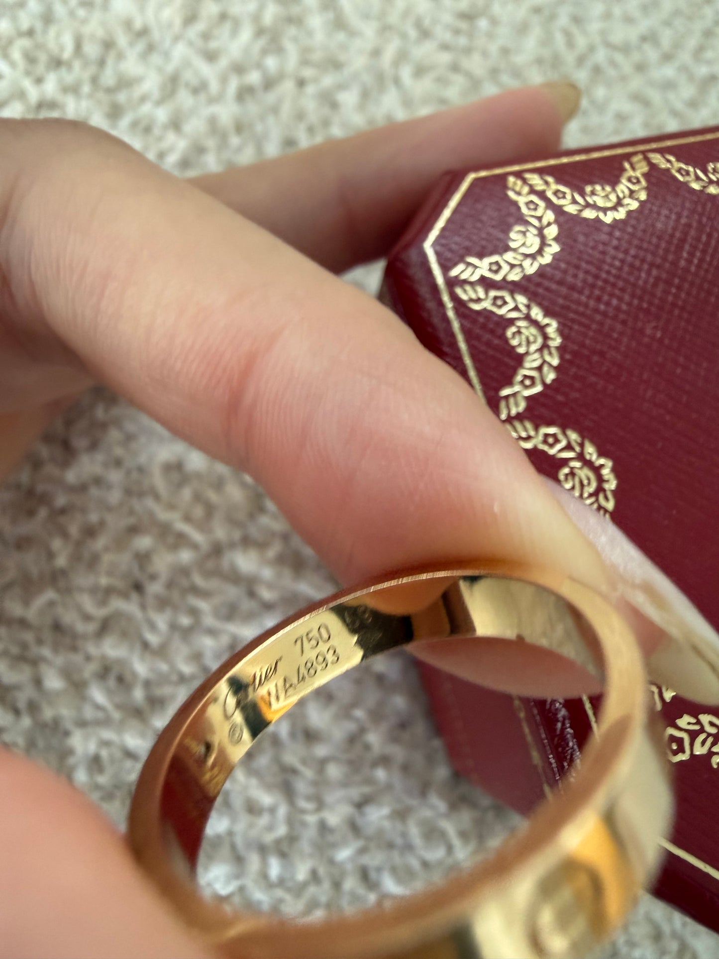 Cartier love ring with diamond size 59