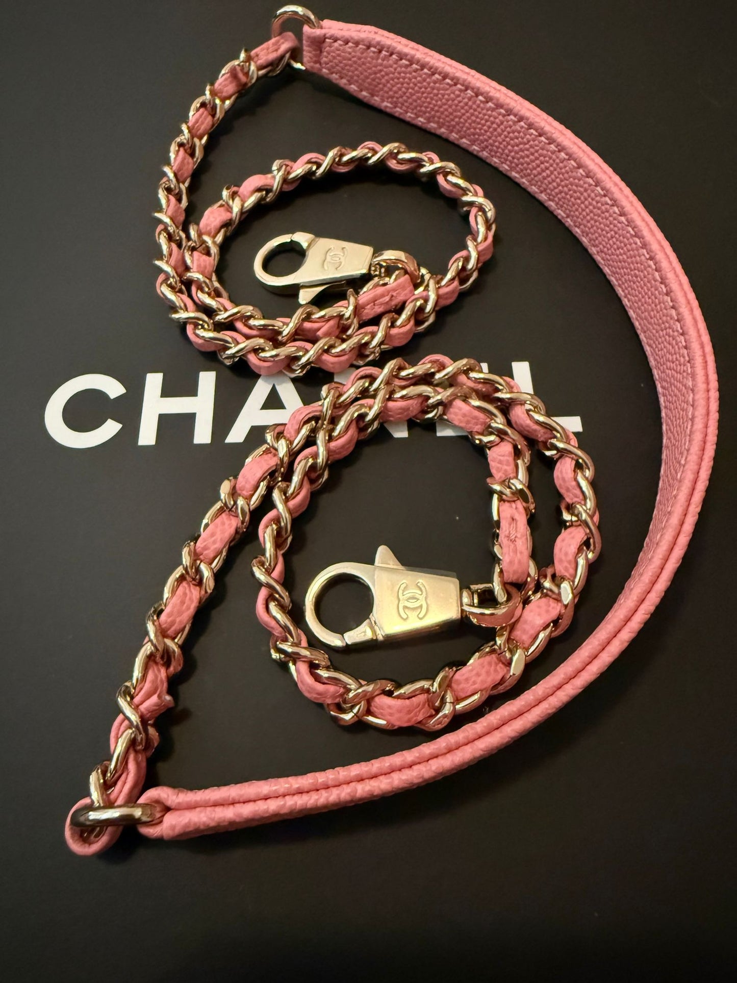 Chanel Coco handle small caviar pink LGHW