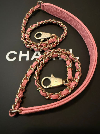 Chanel Coco handle small caviar pink LGHW