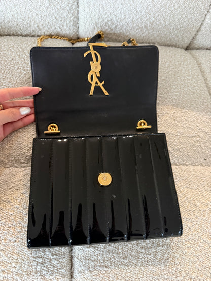 Saint Laurent Small Vicky Quilted Patent