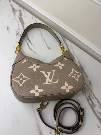 Louis Vuitton Bagatelle NM shoulder bag in tourterelle creme bicolour monogram empreinte leather