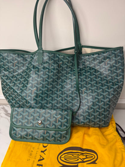 Goyard Saint Louis PM tote bag in green Goyardine coated canvas