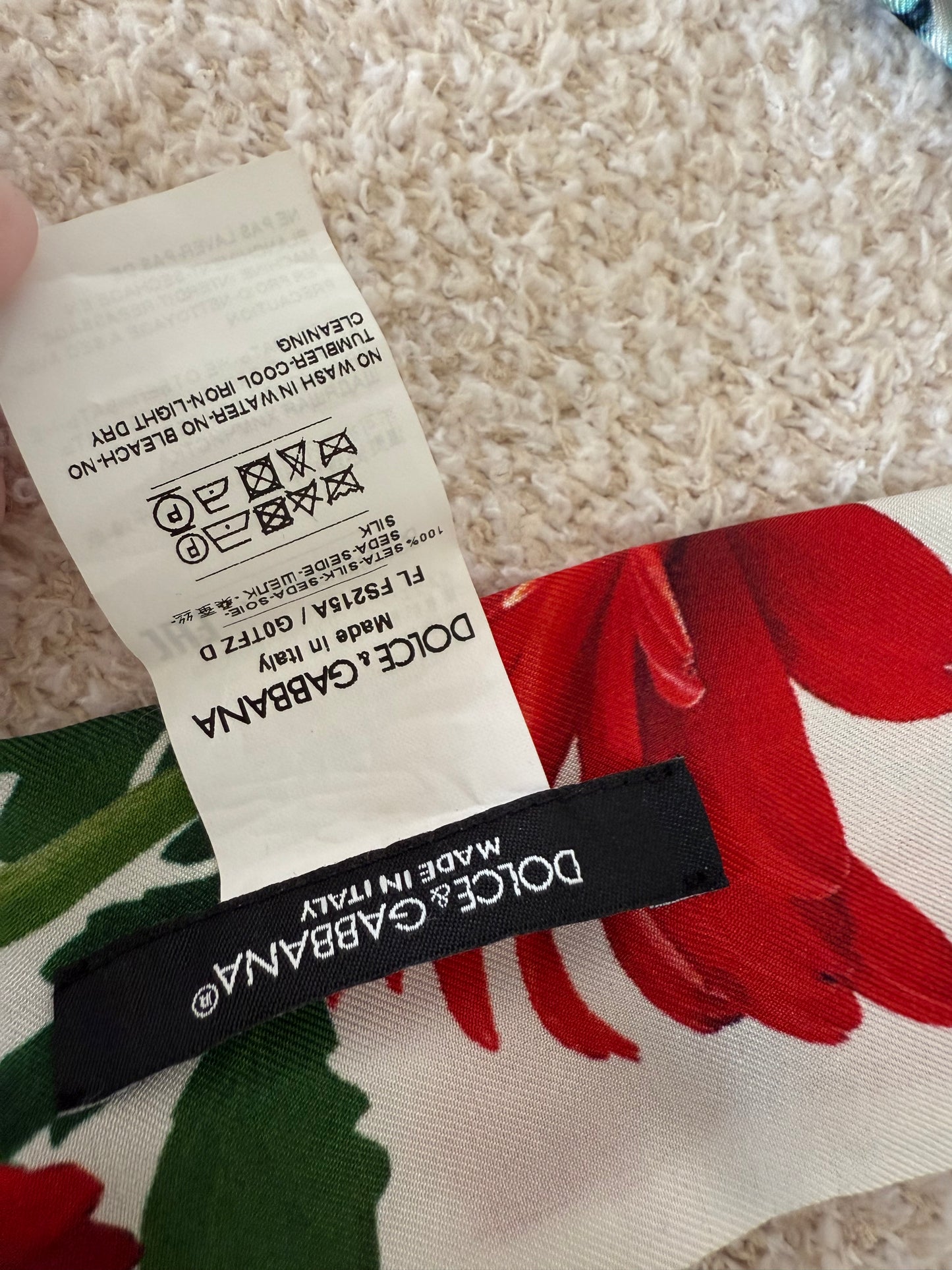 Dolce & Gabbana floral silk scarf