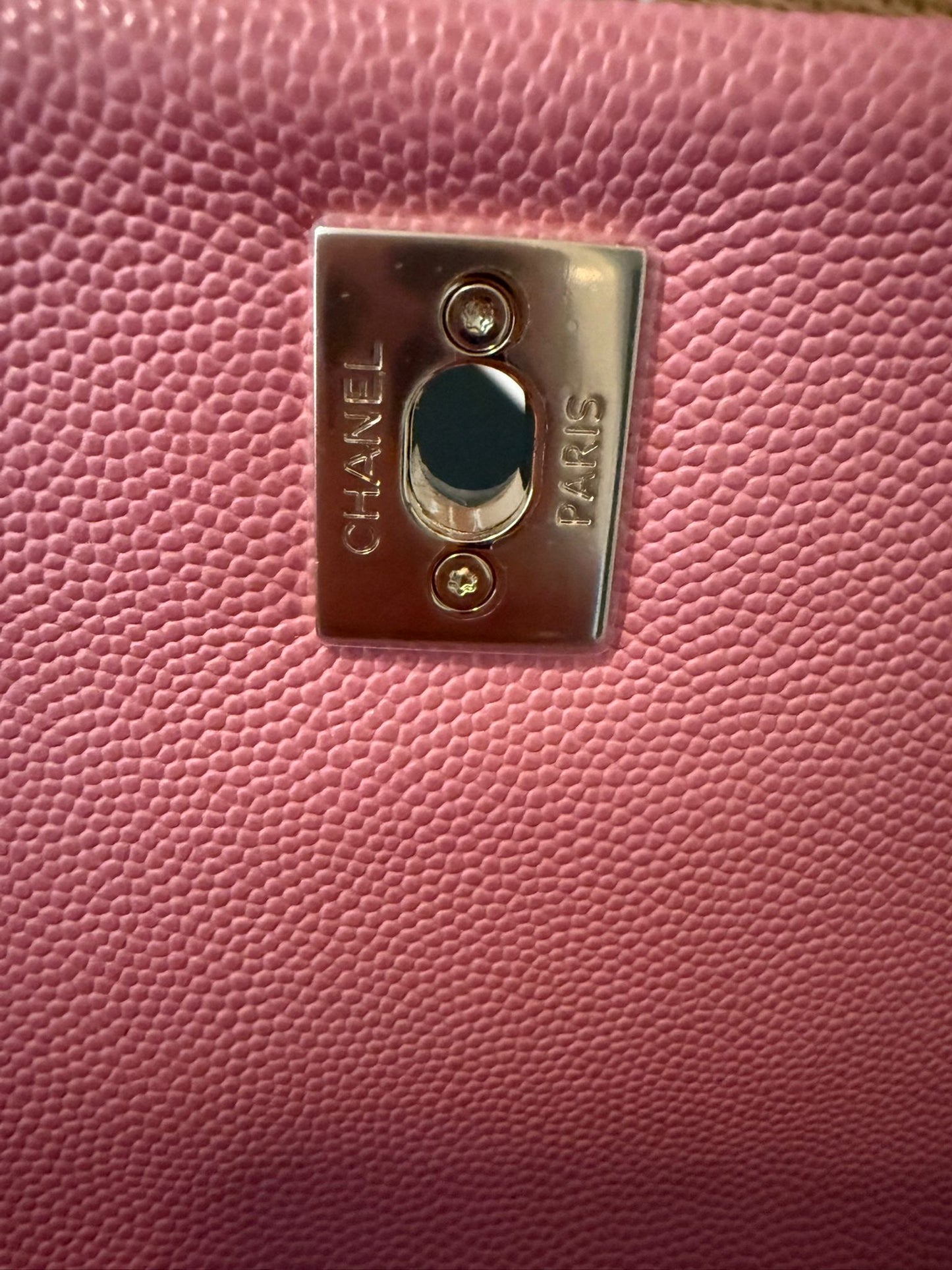 Chanel Coco handle small caviar pink LGHW