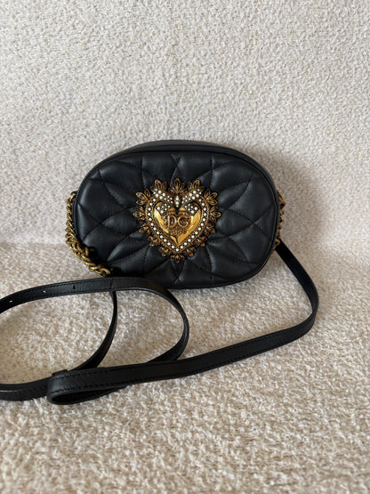 Dolce & Gabbana Devotion quilted nappa leather camera bag