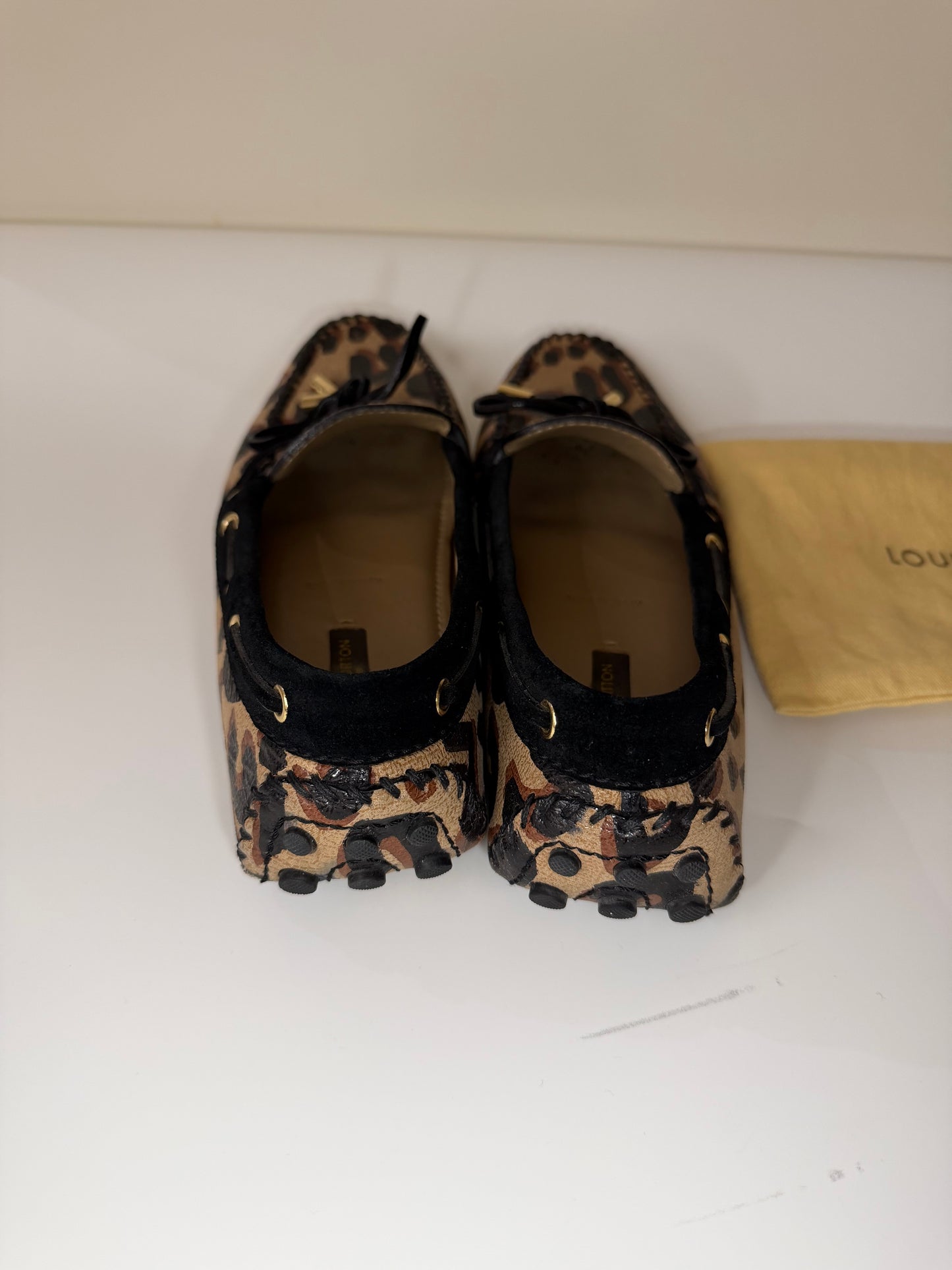 Louis Vuitton Leopard Print Loafers