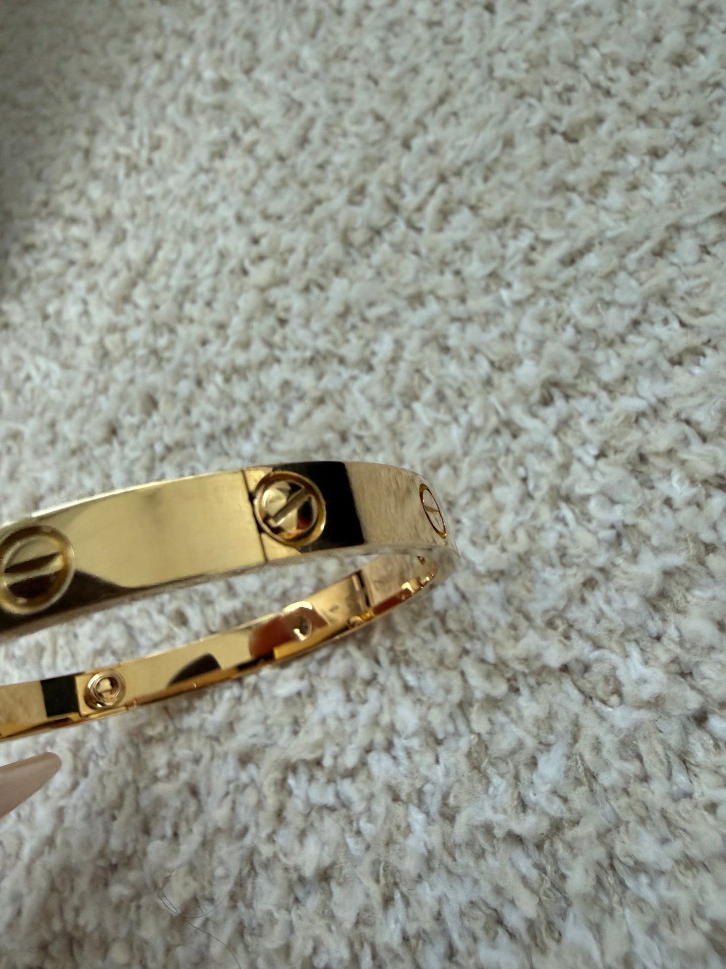 Cartier love bracelet yellow gold with 4 diamonds size 17