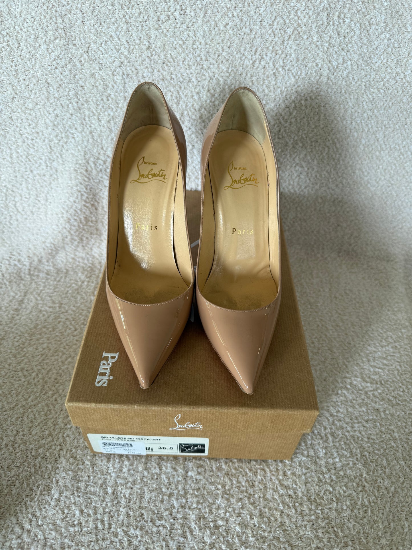 Christian Louboutin Decollette 100 size  36.5