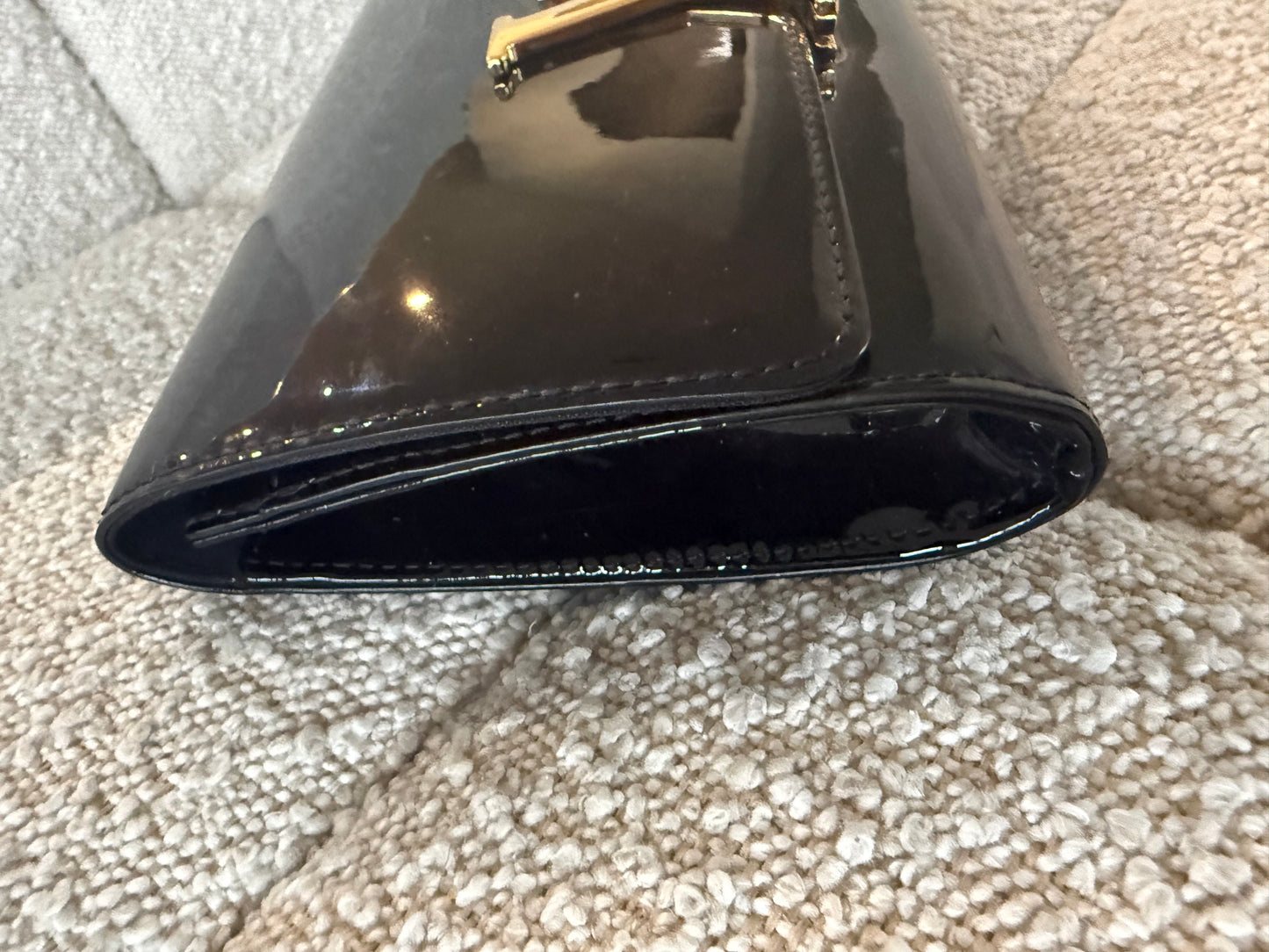Louis Vuitton Black Vernis Patent Leather Clutch
