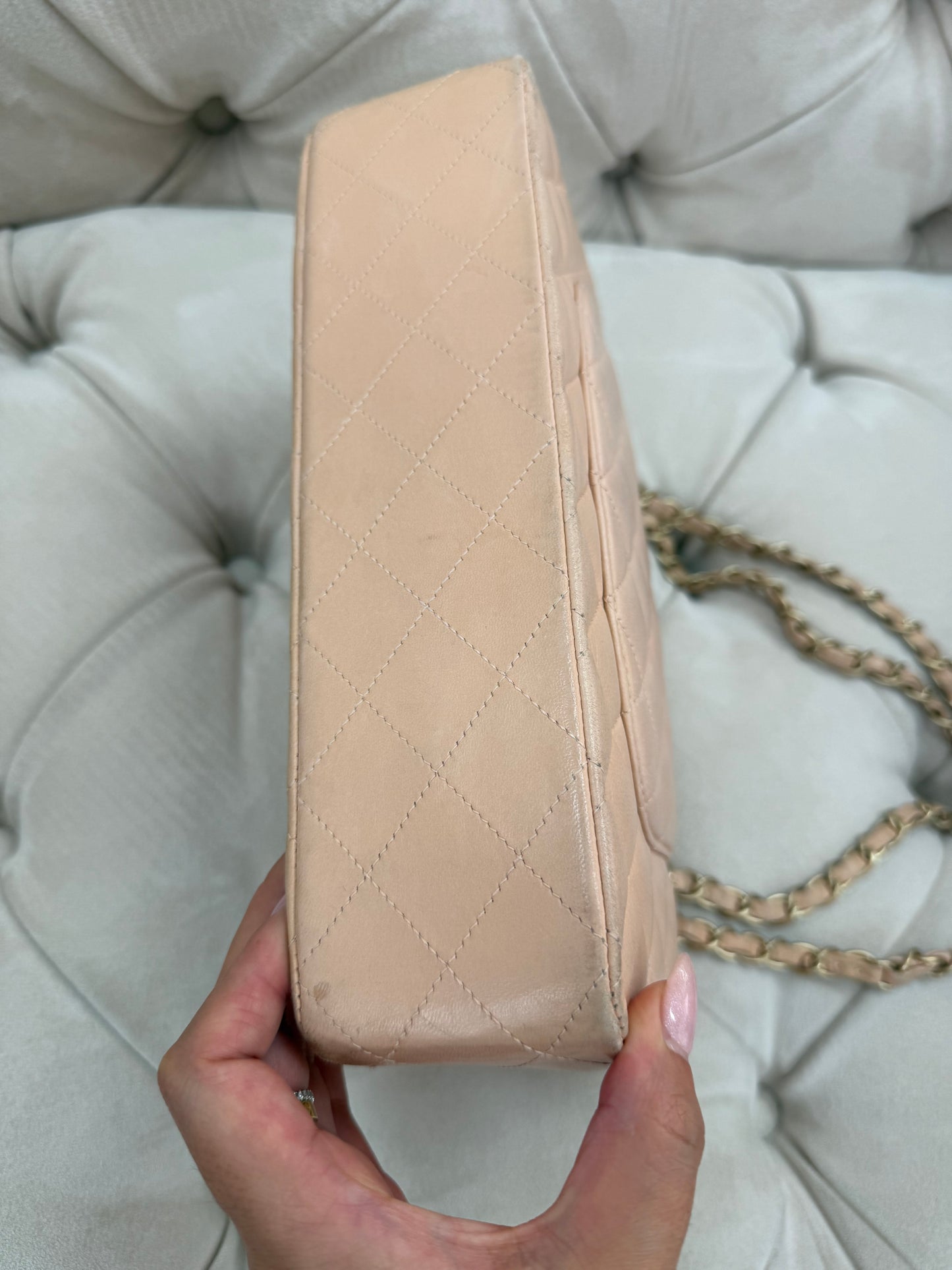 Chanel classic medium lamb skin ghw
